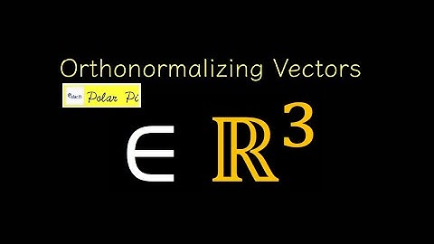 (The Gram-Schmidt Process) Orthonormalizing Complex Vectors in R^3