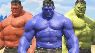 BLUE HULK vs HULK vs RED HULK - What If Battle Superheroes