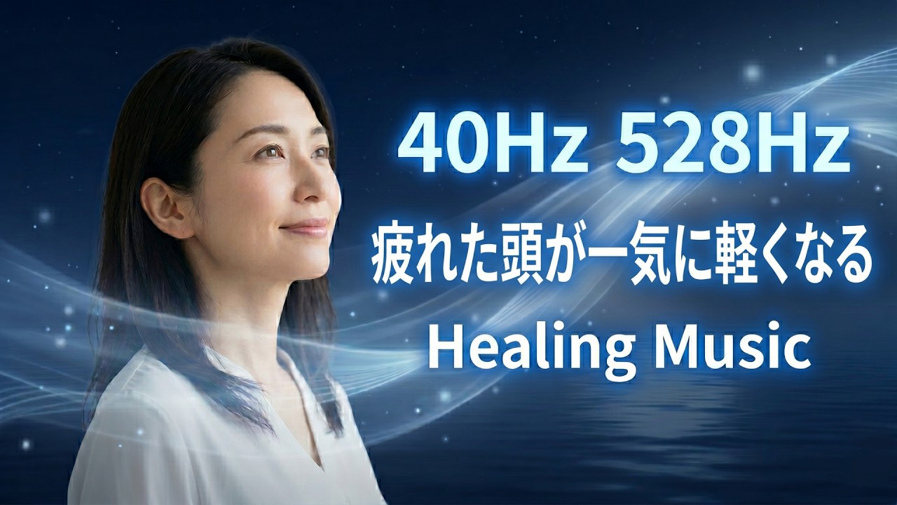 528Hz × 40Hz Healing BGM】DNA & Brain Repair｜Sleep, Anxiety