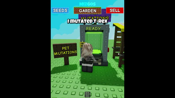 I Mutated T-rex + What Happened To My T-rex LOL #growagarden  #roblox #mizgos