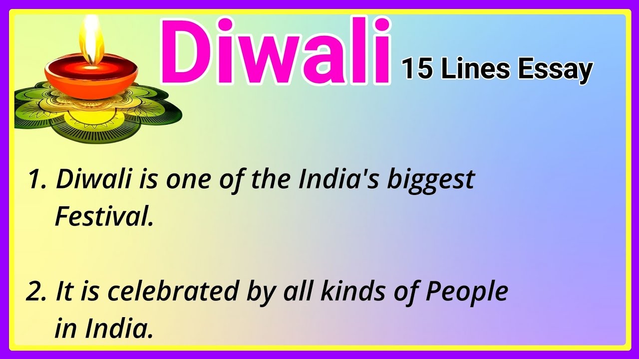 essay on diwali 5 lines