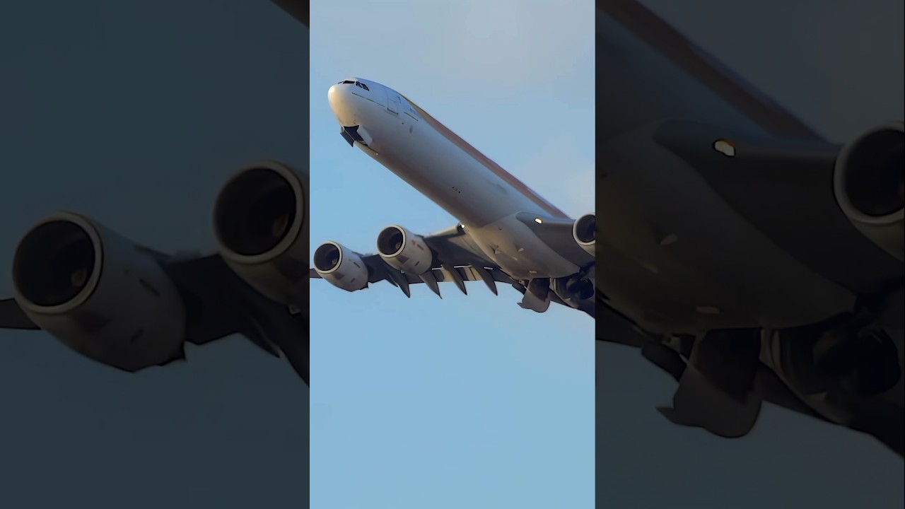 Wow! A sound that’s missed! Airbus A340-600 with four RR Trent’s singing at Heathrow Airport