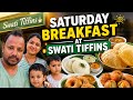 Saturday Breakfast at Swati Tiffins 🍽️ | Idli Vada, Poori &amp; Mysore Bonda | Family Vlog