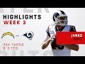 Jared Goff Racks Up 354 Yards & 3 TDs in the Battle of LA!