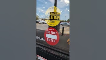 Exiting through the Record automatic doors with Stanley labels at Menards in East Wichita, KS