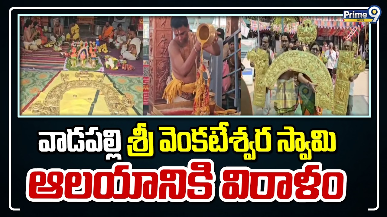 వాడపల్లి శ్రీ వెంకటేశ్వర స్వామి ఆలయానికి విరాళం | Dr. B.R. Ambedkar Konaseema | Prime9 News