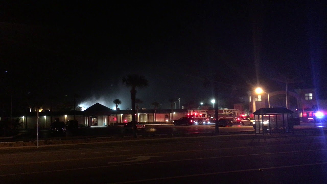 Cocoa Beach International Palms Hotel on Fire YouTube