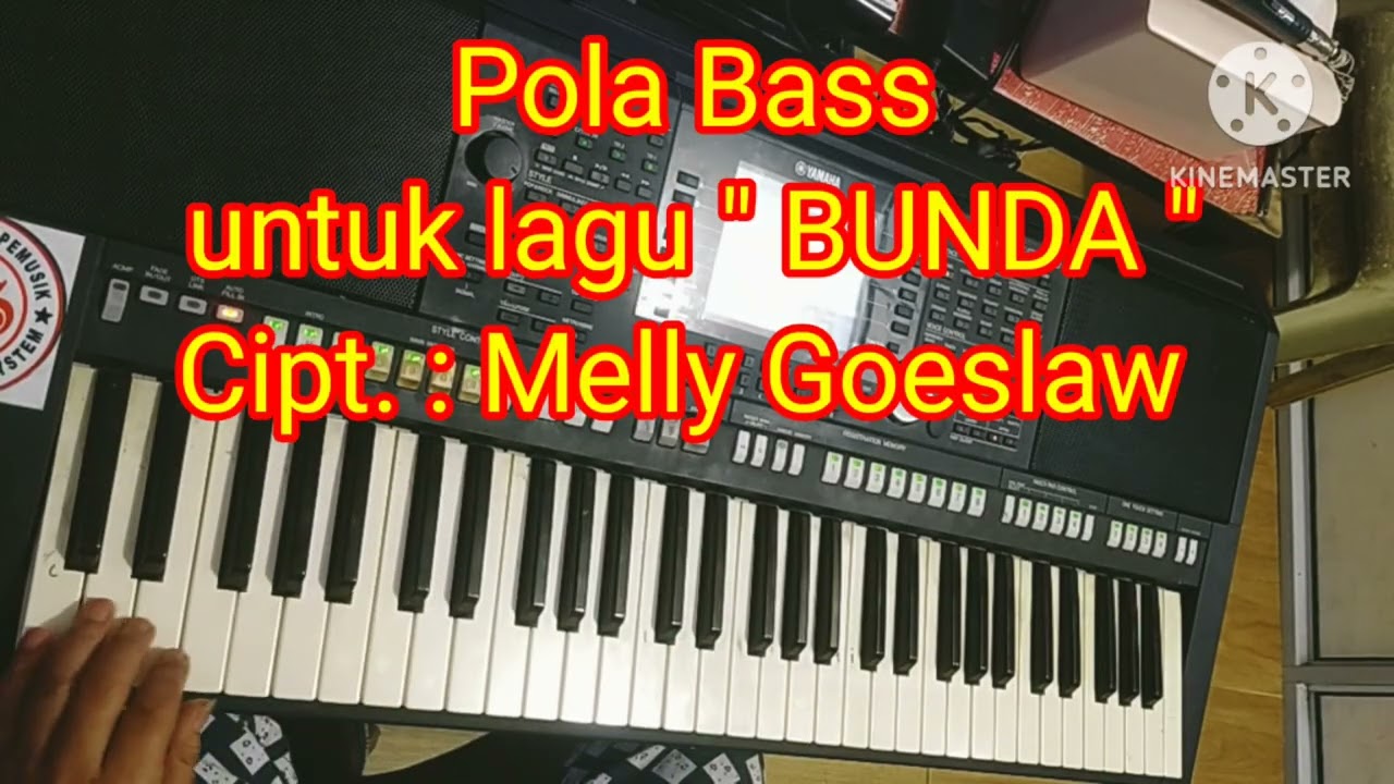 Pola Bass untuk lagu BUNDA Cipt. Melly Goeslaw