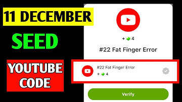 SEED Verify Code | #22 Fat Finger Error | SEED