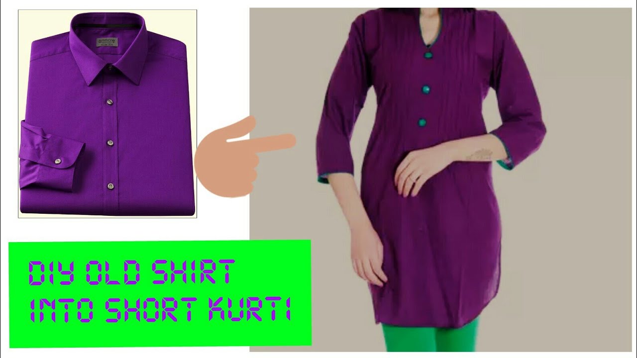 Shirt Collar Short kurti Cutting and Stitching | High Low kurti design -  YouTube