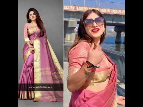 Traditional Art Silk Pastel Green Saree | www.reetafashion.com