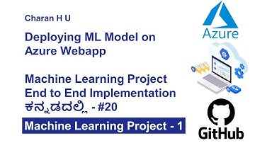 Deploying ML Model on Azure Webapp | ML Project End to End Implementation and Deployment Kannada #20
