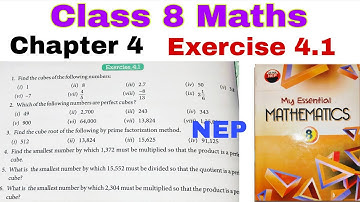 Class 8 Maths Exercise 4.1 | My Essential Mathematics | Chapter 4 | Cubes and Cube Roots | CBSE
