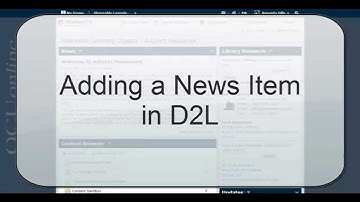 Adding a News Item (D2L 10.3)