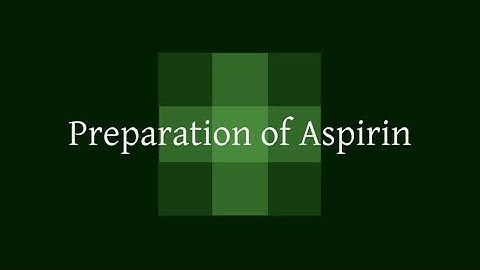 Preparation of aspirin ( Synthesis of acetyl-salicylic acid ) #aspirin