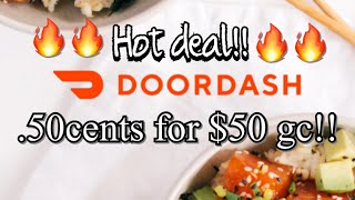 Run deal!! .50cents for $50 on DOORDASH!! 🔥🔥🔥🔥 by DIYS AND COUPONING 1,046 views 3 years ago 1 minute, 39 seconds