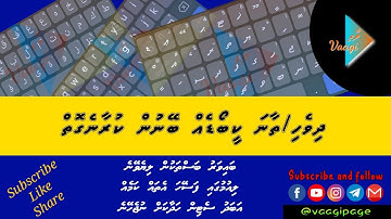 Dhivehi/thaana keyboard eh beynun kuraane goiy #vaagipage