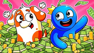 RAINBOW FRIENDS, HOO DOO are RICH in MONEY & RICH in FRIENDSHIP?! | Hoo Doo Beagle