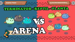 Axie Infinity Top Rank Arena Pvp Gameplay Terminators  Reptil  Planta  Tipos Y Como Jugarlos