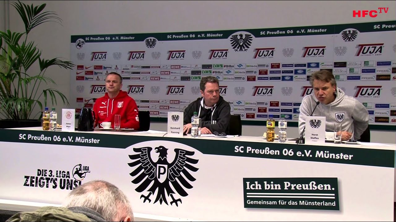 hfcc hawkmail 25. Spieltag: SC Preußen Münster - Hallescher FC | Pressekonferenz nach dem Spiel