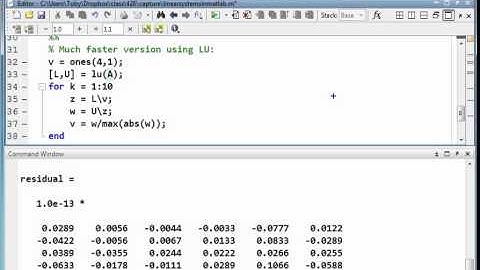 MATH426: Solving linear systems in matlab