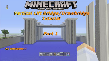 Minecraft Vertical Lift bridge/Drawbridge Tutorial  Part 1
