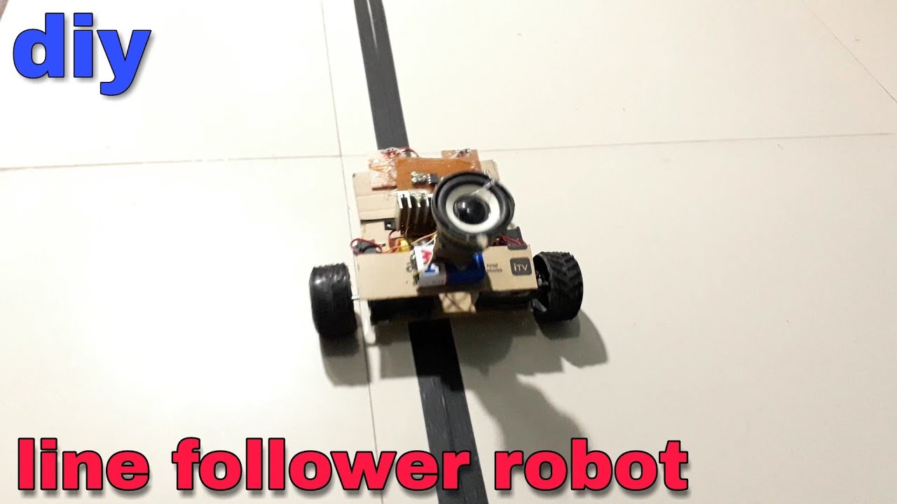 Make diy homemade line follower robot without arduino using ic lm358 ...