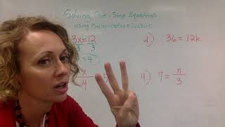 Solving One Step Equations using Multiplication and Division