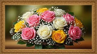 Soft Rose Flower Artwork | Elegant Artistic Screen Display screenshot 4