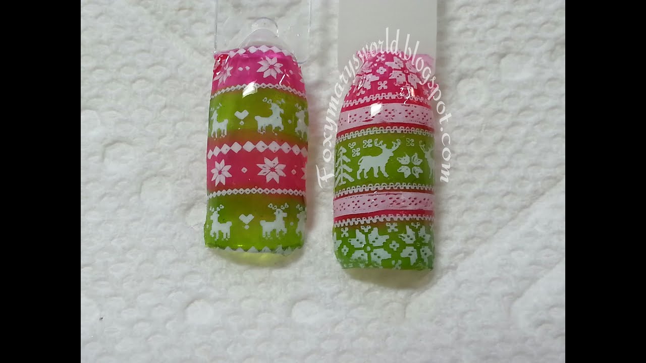 Christmas Sweater Nails (Stamping Decal)