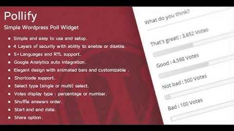 Preview Pollify - Simple WordPress Poll Widget
