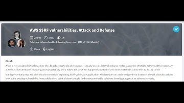 [English] Spain cloud and devops community   AWS SSRF VULNERABILITIES ATTACK AND DEFENSE
