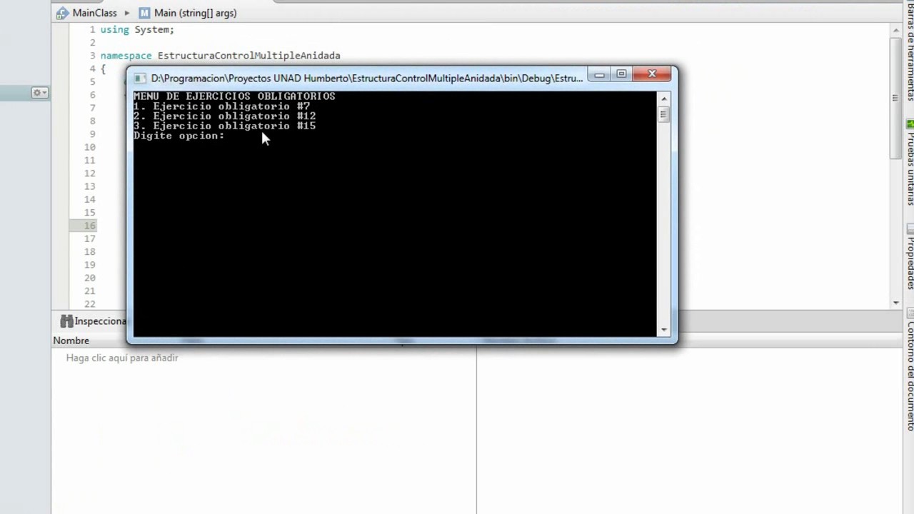 Creacion de Menus con Estructuras de Control Multiple Anidada - YouTube
