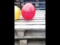 The experiment: a homemade rocket against an inflatable balloon. #shorts