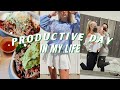 vlog: being productive, partner workout + chipotle
