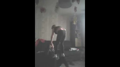 Me and my sister doing a stunt