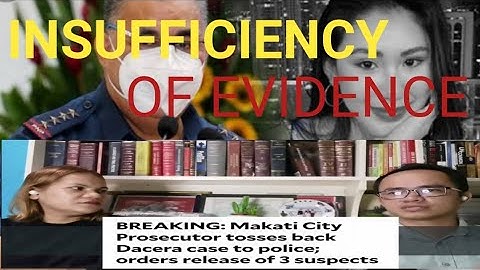 INSUFFICIENCY OF EVIDENCE