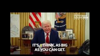 Today Donald Tramp speech at Blockwords Digital Asset summit 2025 in New york about crpto,bitcoin