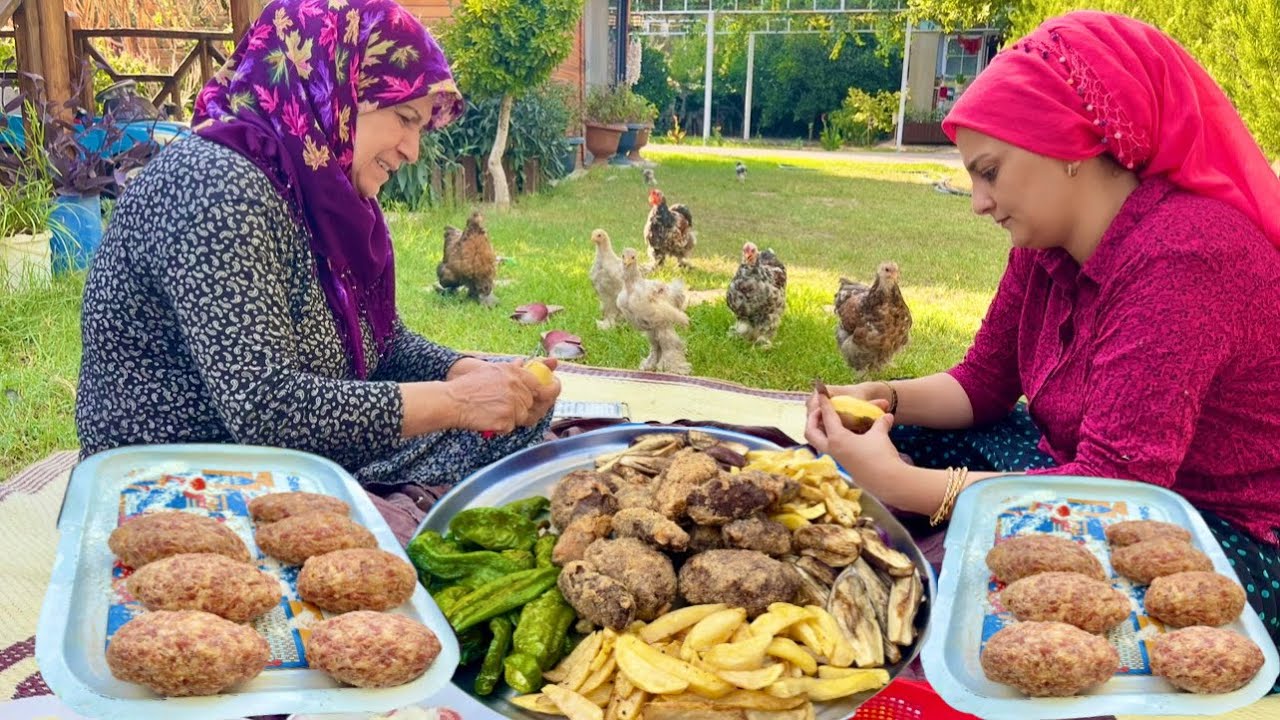 KÖY HAYATI ODUN ATEŞİNDE YENİ LEZZETLİ KÖY YEMEĞİ | GELİN KAYINVALİDE YAŞAMI
