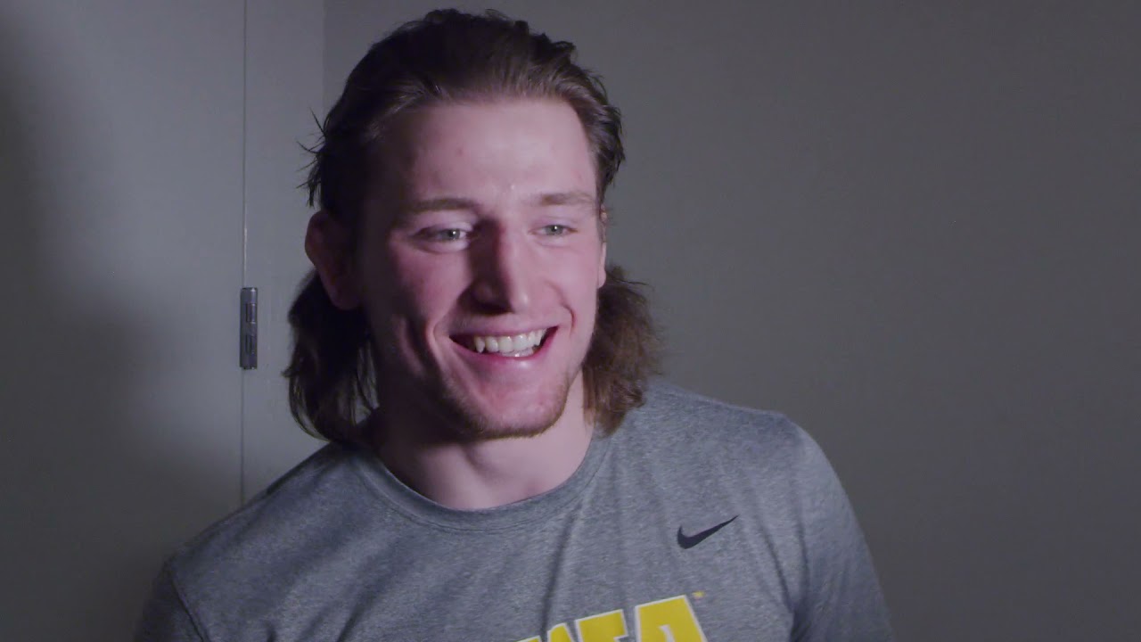Iowa Wrestling's Myles Wilson speaks ahead of team's dual against Iowa State (11/30/21)