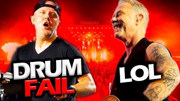 JAMES HETFIELD REACTION TO LARS ULRICH DRUM FAIL LIVE (2023) #METALLICA