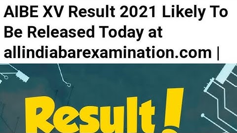 How to check AIBE   result