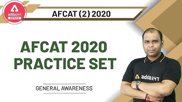 AFCAT 2020 Practice Set | General Awareness | AFCAT (2) 2020
