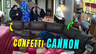 Guy Points Confetti Cannon in the Opposite Direction