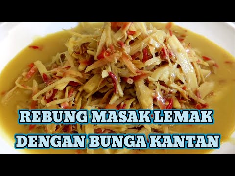 Rebung Masak Lemak Dengan Bunga Kantan/Stir Fry Bamboo Shoot with Torch Ginger Flower & coconut milk