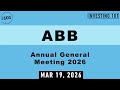 ABB Annual General Meeting 2026 | March 19, 2026
