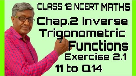 CLASS 12 Maths NCERT SOLUTIONS CHAPTER 2 Inverse Trigonometric functions Ex.2.1 Q11 Q12 Q13 Q14