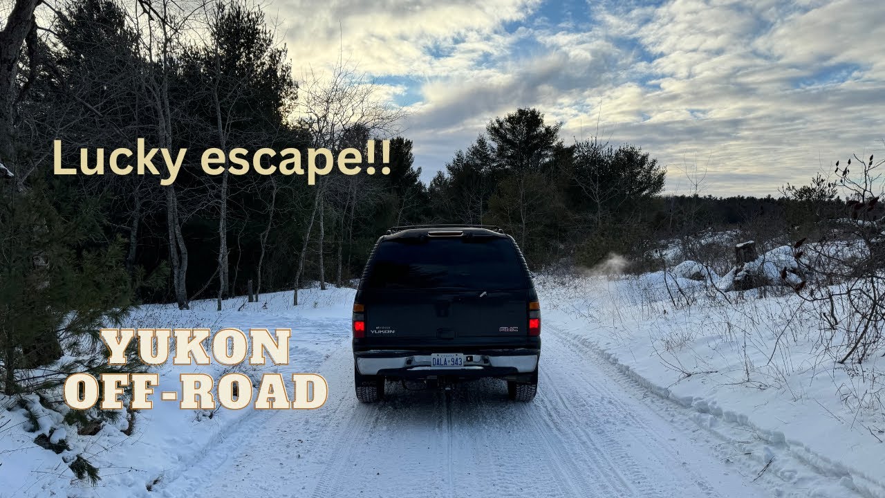2004 Yukon winter offroad attempt as stock/Lucky escape from a huge