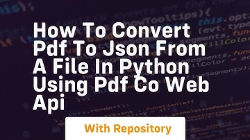 How to convert pdf to json from a file in python using pdf co web api