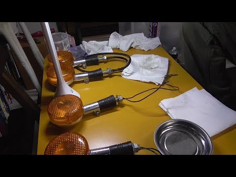 SR400 ウインカー交換 レストアガレージ#1-7 - YouTube